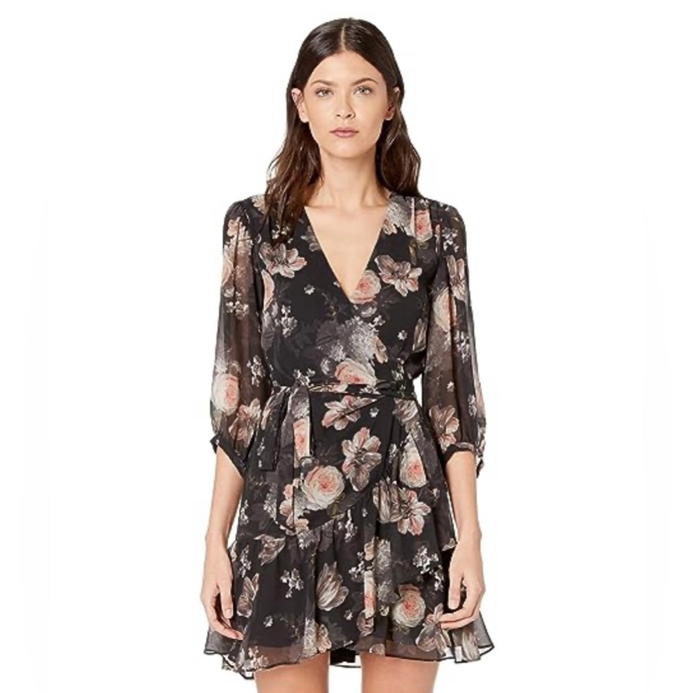 All Saints Floral Wrap “Eden” Dress